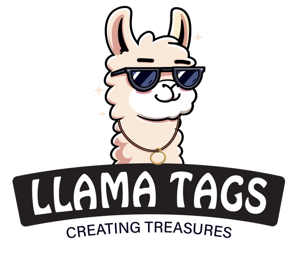 Llama Tags Logo - Creating Treasures